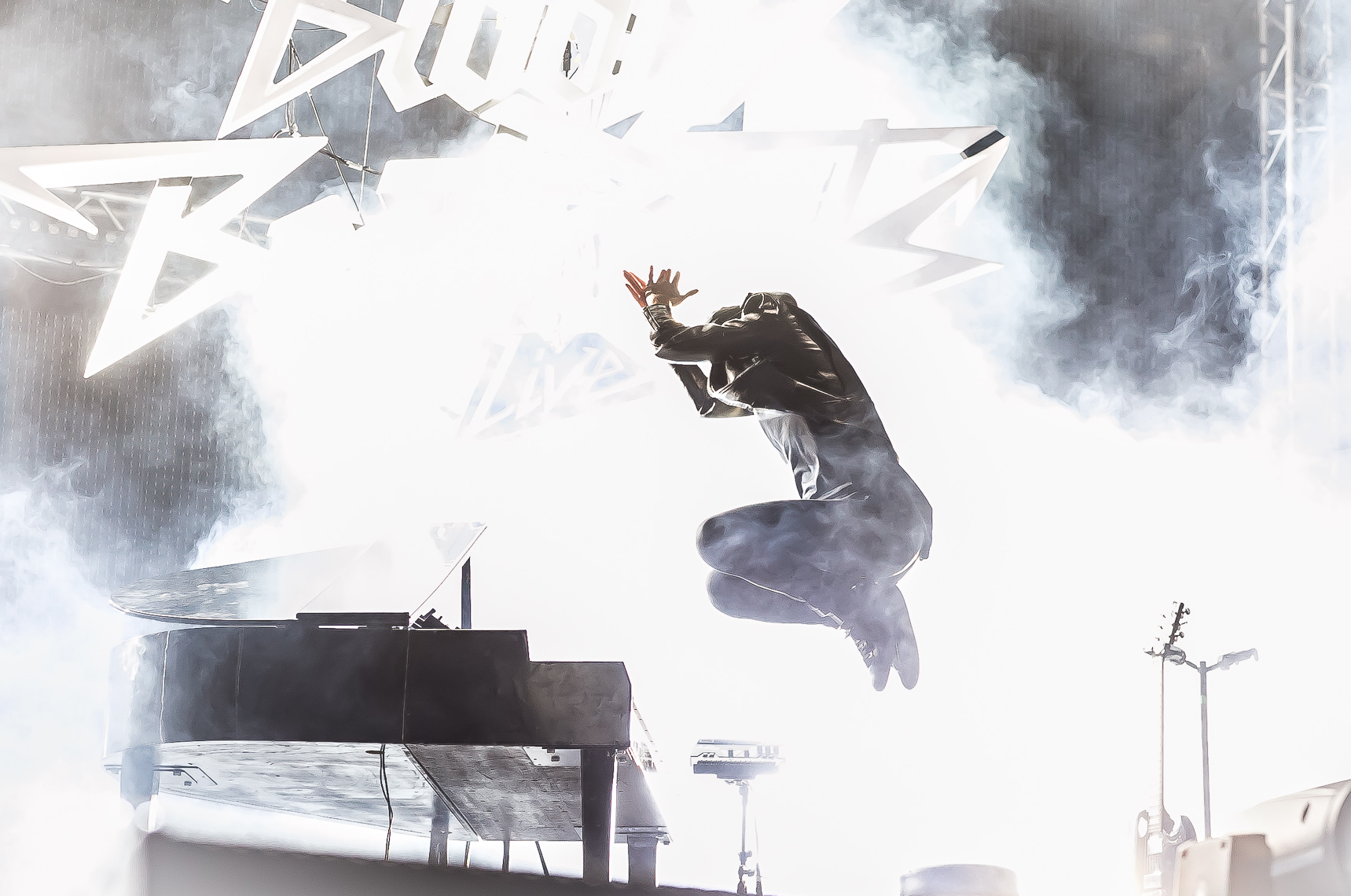 Sir Bob Cornelius of The Bloody Beetroots by music photographer Deborah Lowery